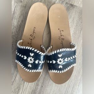 Jack Rogers Women's Sandals in Navy and Cream